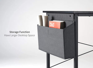 Computer Desk 32 inch Home Office Writing Study Desk, Modern Simple Style Laptop Table with Storage Bag, Black