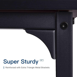 Computer Small Student School Writing Desk 31 inch,Work Home Office Desk for Small Space, Study Kids Black Desk