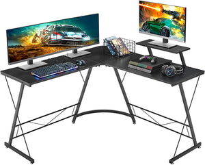 Mr Ironstone L Shaped Desk, Computer Corner Desk, Home Gaming Desk, Office