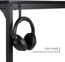 Load image into Gallery viewer, Computer Desk 32&quot; Study Writing Table for Home Office, Modern Simple Style PC Desk, Black Metal Frame, Black