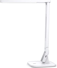 Load image into Gallery viewer, TT-DL02 LED Desk Lamp with USB Charging Port, 4 Lighting Modes with 5 Brightness Levels, 1h Timer, Touch Control, Memory Function, White, 14W, Official Member of Philips Enabled Licensing