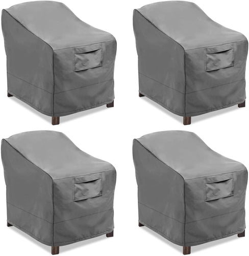 Vailge Patio Chair Covers, Lounge Deep Seat Cover, Heavy Duty and Waterproof Outdoor Lawn Patio Furniture Covers (Grey)