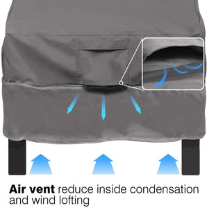 Vailge Patio Chair Covers, Lounge Deep Seat Cover, Heavy Duty and Waterproof Outdoor Lawn Patio Furniture Covers (Grey)