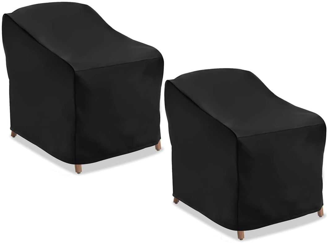 Patio Chair Covers, 2 Pack Lounge Deep Seat Cover, 38''Lx31''Dx29''H, 600D Waterproof and Heavy Duty Outdoor Furniture Covers