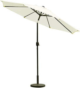 Patio, Lawn & Garden 9' Patio Umbrella Outdoor Table Umbrella with 8 Sturdy Ribs (Beige)