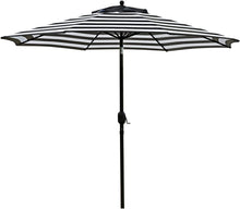 Load image into Gallery viewer, Patio, Lawn &amp; Garden 9&#39; Patio Umbrella Outdoor Table Umbrella with 8 Sturdy Ribs (Black and White)