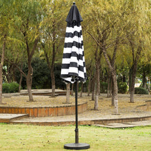Load image into Gallery viewer, Patio, Lawn &amp; Garden 9&#39; Patio Umbrella Outdoor Table Umbrella with 8 Sturdy Ribs (Black and White)