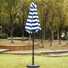 Load image into Gallery viewer, Patio, Lawn &amp; Garden 9&#39; Patio Umbrella Outdoor Table Umbrella with 8 Sturdy Ribs (Blue and White)