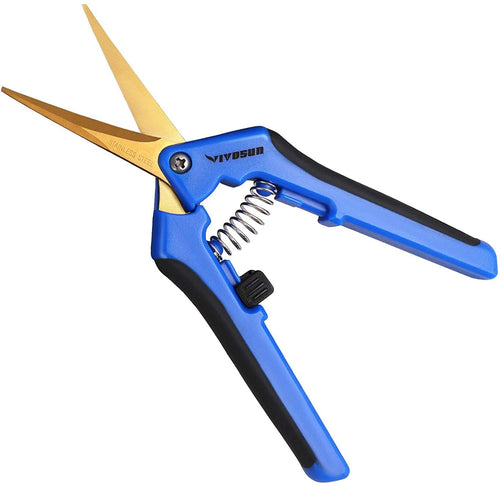 1-Pack Gardening Hand Pruner Pruning Shear with Titanium Coated Curved Precision Blades
