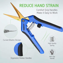 Load image into Gallery viewer, 1-Pack Gardening Hand Pruner Pruning Shear with Titanium Coated Curved Precision Blades