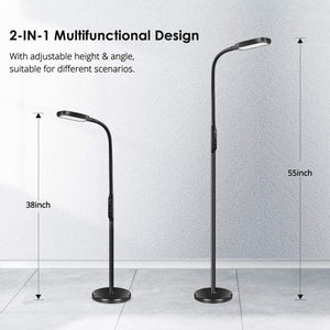 LED Floor Lamp with 5 Brightness Levels & 3 Color Temperatures, 1815 Lumens, Adjustable LED Floor Light, Dimmable Reading Standing Lamp for Sewing Living Room Bedroom Office