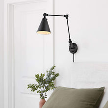 Load image into Gallery viewer, Industrial Wall Sconce with ON/Off Switch, Edison Vintage Style Swing Arm Wall Lamp (Bulb Not Included)