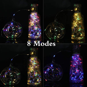 Outdoor Solar String Lights, 2 Pack 33 Feet 100 Led Solar Fairy Lights Waterproof Decoration Copper Wire Lights with 8 Modes for Indoor Outdoor Patio Yard Trees Party Decor(Multicolor)