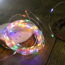 Load image into Gallery viewer, Outdoor Solar String Lights, 2 Pack 33 Feet 100 Led Solar Fairy Lights Waterproof Decoration Copper Wire Lights with 8 Modes for Indoor Outdoor Patio Yard Trees Party Decor(Multicolor)