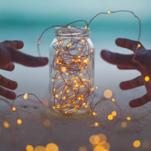 Load image into Gallery viewer, Outdoor Solar String Lights, 2 Pack 33Feet 100 Led Solar Powered Fairy Lights with 8 Lighting Modes Waterproof Decoration Copper Wire Lights for Patio Yard Trees Christmas Wedding Party (Warm White)