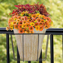 Load image into Gallery viewer, Hanging Railing Planters,Flower Pot Holder Hanger,Black Balcony Planters Railing Hanging,Metal Potted Stand Mounted for Indoor Outdoor 3 Pack