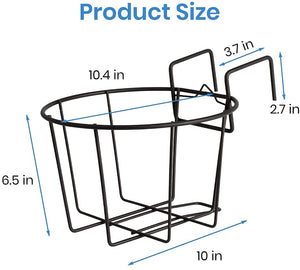 Hanging Railing Planters,Flower Pot Holder Hanger,Black Balcony Planters Railing Hanging,Metal Potted Stand Mounted for Indoor Outdoor 3 Pack