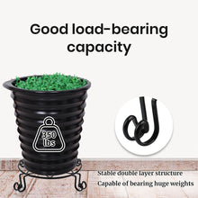 Load image into Gallery viewer, Metal Plant Stand, Heavy Duty Plant Stand for Indoor and Outdoor, Black Flower Pot Holder Display with Scroll Pattern Perfect for Home, Garden, Patio(2 Pcs)