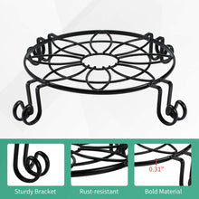 Load image into Gallery viewer, Metal Plant Stand, Heavy Duty Plant Stand for Indoor and Outdoor, Black Flower Pot Holder Display with Scroll Pattern Perfect for Home, Garden, Patio(2 Pcs)