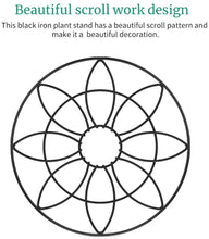 Load image into Gallery viewer, Metal Plant Stand, Heavy Duty Plant Stand for Indoor and Outdoor, Black Flower Pot Holder Display with Scroll Pattern Perfect for Home, Garden, Patio(2 Pcs)