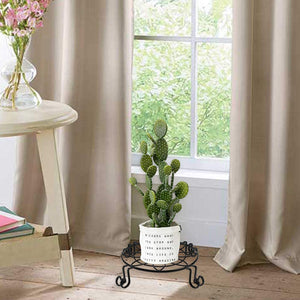 Metal Plant Stand, Heavy Duty Plant Stand for Indoor and Outdoor, Black Flower Pot Holder Display with Scroll Pattern Perfect for Home, Garden, Patio(2 Pcs)