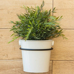 Flower Plant Holder Ring Wall Mounted,4 Inch Plant Wall Hanger Rings,Metal Plant Holders Wall Planter Hook 3 Pack Black