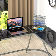 Load image into Gallery viewer, 6 Trays Desktop Document Letter Tray Organizer, Silver  File Folder Racks &amp; File Folder Holders