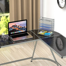 Load image into Gallery viewer, 6 Trays Desktop Document Letter Tray Organizer, Silver  File Folder Racks &amp; File Folder Holders
