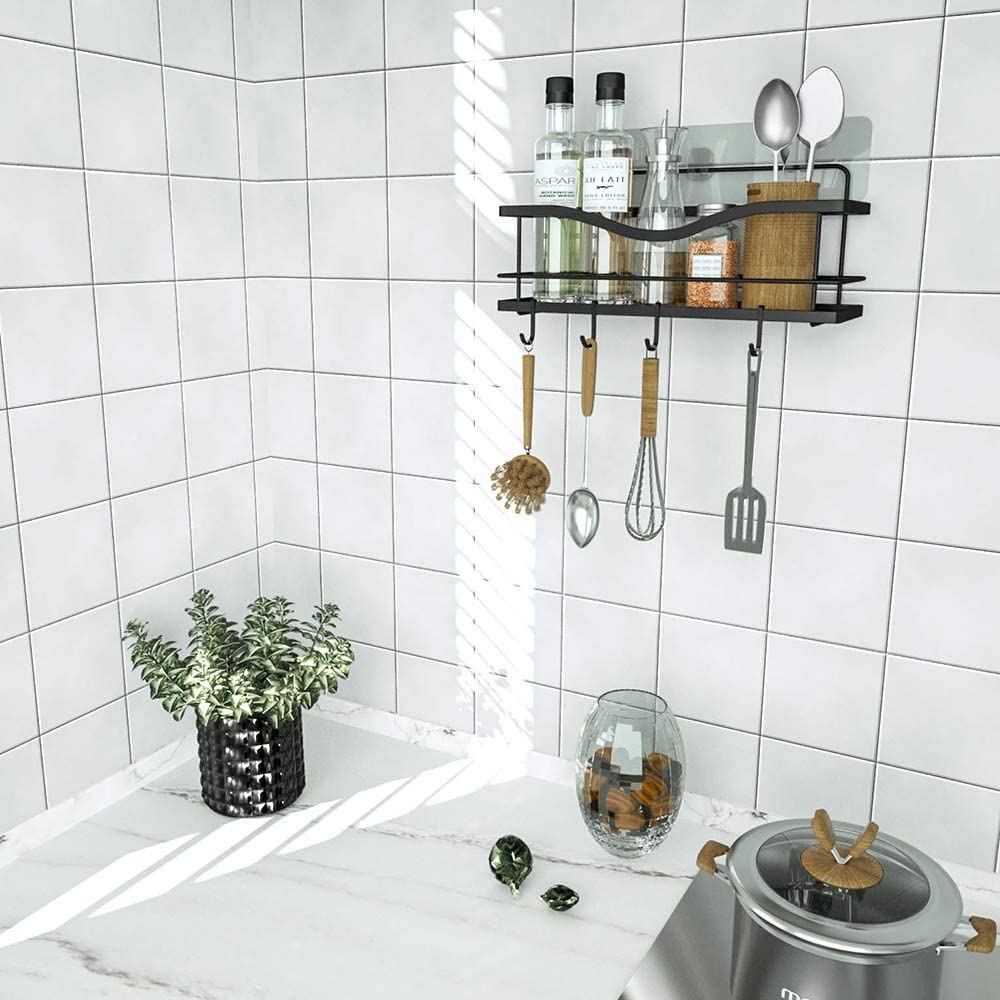 Shower Caddy Basket Shelf with Hooks for Hanging Sponge and Razor,Sham –  TreeLen