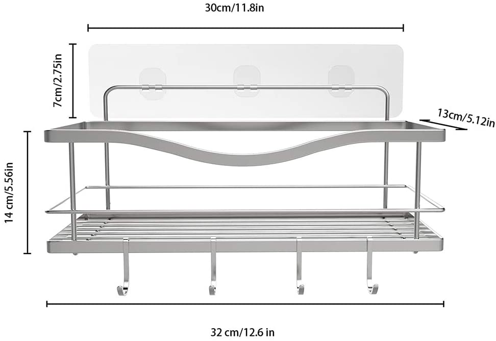 Callula Wall Mounted Stainless Steel Shower Caddy Basket Shelf For