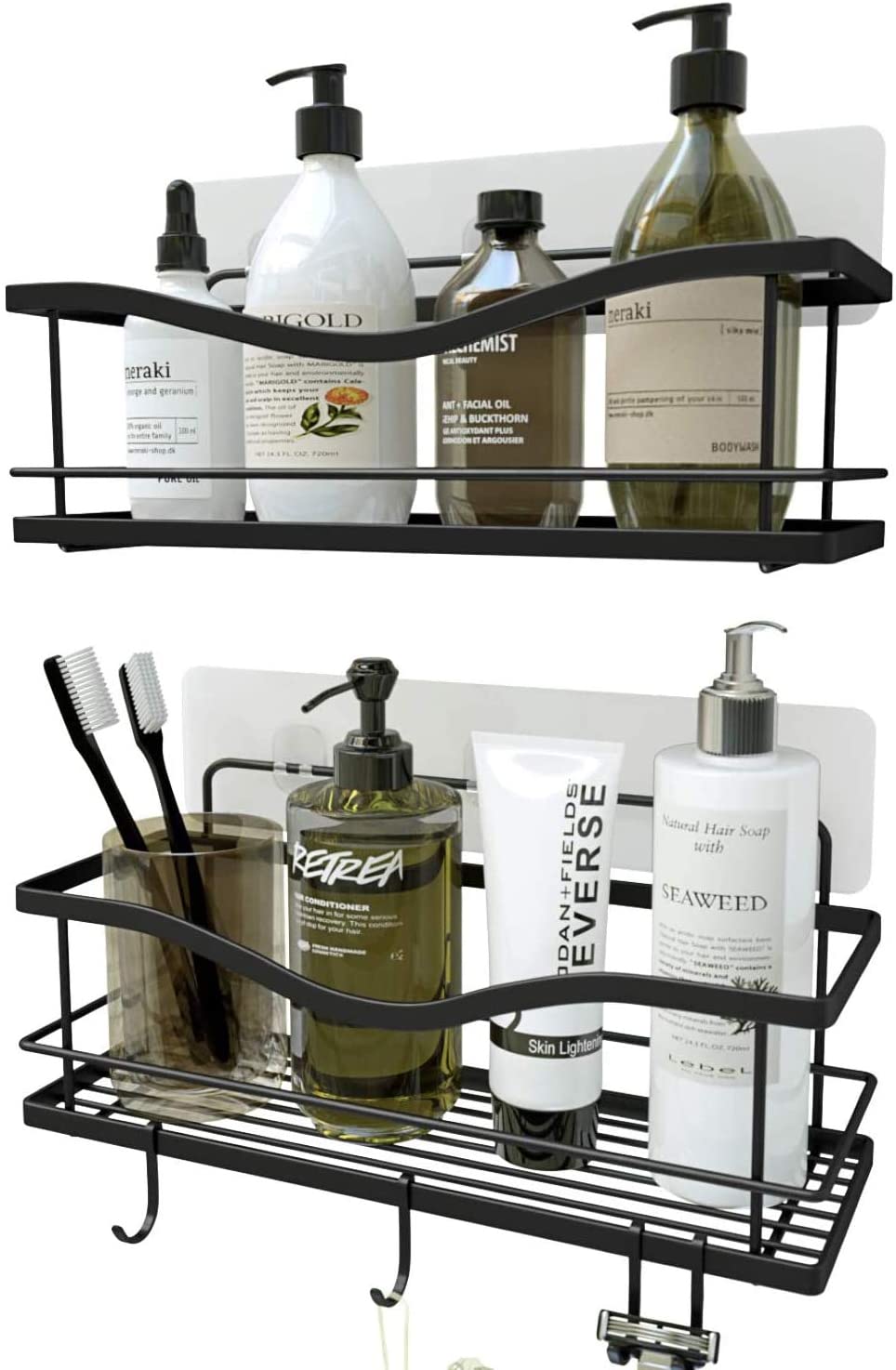 Shower Caddy Bathroom Shelf, No Drilling Traceless Adhesive