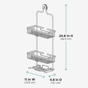 Shower Caddy Basket Shelf with Hooks for Hanging Sponge and Razor,Sham –  TreeLen
