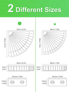 2-Pack Corner Shower Caddy, SUS304 Stainless Steel, Wall Mounted Bathroom Shelf with Adhesive, Storage Organizer for Toilet, Dorm and Kitchen (Bronze)