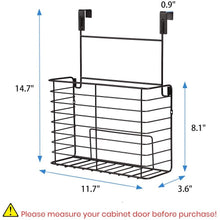 Load image into Gallery viewer, 2PK- Kitchen Cabinet Organizer for Cutting Boards Over The Cabinet Organizer Wall Door Mount Foil Holders Rack for Kitchen Bathroom Pantry-Bronze