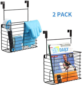 2PK- Kitchen Cabinet Organizer for Cutting Boards Over The Cabinet Organizer Wall Door Mount Foil Holders Rack for Kitchen Bathroom Pantry-Bronze