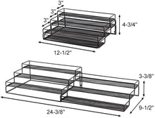 Load image into Gallery viewer, Organizer Spice Racks 3 Tier Expandable Spice Rack Organizer for Cabinet Kitchen Shelf Organizers Step Holder Riser for Pantry Bathroom-Black