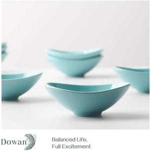 Ceramic Dip Bowls Set, 3 Oz Porcelain Teal Dipping Sauce Bowls/Dishes for Tomato Sauce, Soy, BBQ and other Party Dinner - Chip and Serving Bowls Set - Set of 8