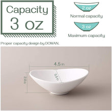 Load image into Gallery viewer, Dip Bowls Ceramic, White Dipping Bowls, Serving Bowls for Side Dishes, Soy Sauce Dish 3 Oz, Gravy Boat Dipping Sauce Dish Porcelain, Set of 8