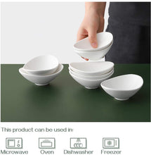 Load image into Gallery viewer, Dip Bowls Ceramic, White Dipping Bowls, Serving Bowls for Side Dishes, Soy Sauce Dish 3 Oz, Gravy Boat Dipping Sauce Dish Porcelain, Set of 8
