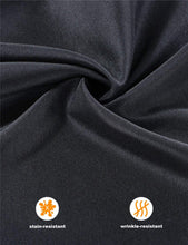 Load image into Gallery viewer, Polyester Cloth Napkins 1-Dozen, Solid Washable Fabric Napkins Set of 12, Perfect for Weddings, Parties, Holiday Dinner Black
