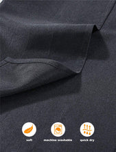 Load image into Gallery viewer, Polyester Cloth Napkins 1-Dozen, Solid Washable Fabric Napkins Set of 12, Perfect for Weddings, Parties, Holiday Dinner Black