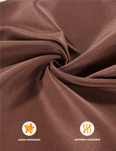 Polyester Cloth Napkins 1-Dozen, Solid Washable Fabric Napkins Set of 14, Perfect for Weddings, Parties, Holiday Dinner Chocolate
