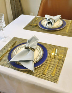 Polyester Cloth Napkins 1-Dozen, Solid Washable Fabric Napkins Set of 15, Perfect for Weddings, Parties, Holiday Dinner Sliver