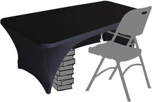 Load image into Gallery viewer, Spandex Table Cover 4 ft. Fitted 30+ Colors Polyester Tablecloth Stretch Spandex Table Cover-Table Toppers,4 FT Table Cover Open Back