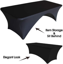 Load image into Gallery viewer, Spandex Table Cover 4 ft. Fitted 30+ Colors Polyester Tablecloth Stretch Spandex Table Cover-Table Toppers,4 FT Table Cover Open Back