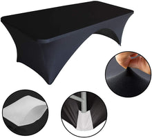 Load image into Gallery viewer, Spandex Table Cover 4 ft. Fitted 30+ Colors Polyester Tablecloth Stretch Spandex Table Cover-Table Toppers,4 FT Table Cover Open Back