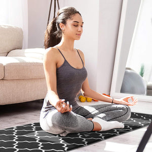 Kitchen Mat [2 PCS] Cushioned Anti-Fatigue Floor Mat, Waterproof Kitchen Mats and Rugs Heavy Duty PVC Ergonomic Comfort Standing Foam Mat for Kitchen, Floor Home, Office, Sink, Laundry,Black