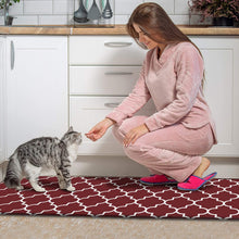 Load image into Gallery viewer, Kitchen Mat [2 PCS] Cushioned Anti-Fatigue Kitchen Rug, Waterproof Non-Slip Kitchen Mats and Rugs Heavy Duty PVC Ergonomic Comfort Standing Foam Mat for Kitchen, Office, Sink, Laundry,Red
