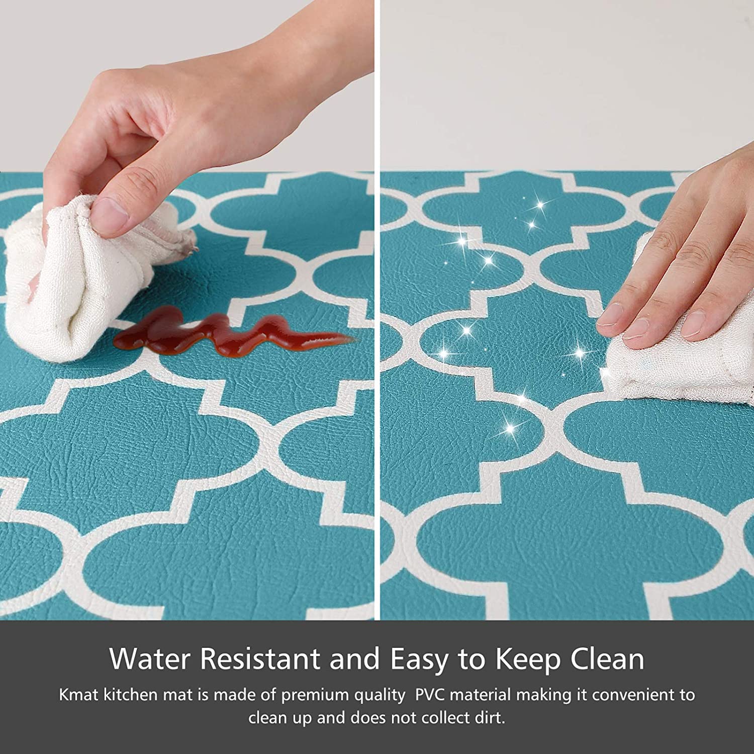 Kitchen Mat [2 PCS] Cushioned Anti-Fatigue Kitchen Rug, Waterproof