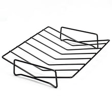 Load image into Gallery viewer, TreeLen Roasting Rack for Roasting Pan,Baking Rack for Cooking, Roasting, Cooling and Grilling,V Shape Non-Stick Wire Rack,10×8 inches Black
